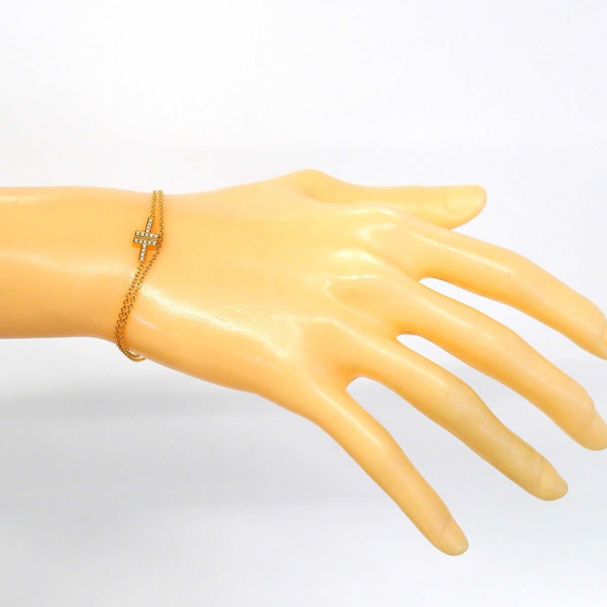 Tiffany & Co Bracelet Ttwo Double Chain 18k Pink Gold Diamond — view 6