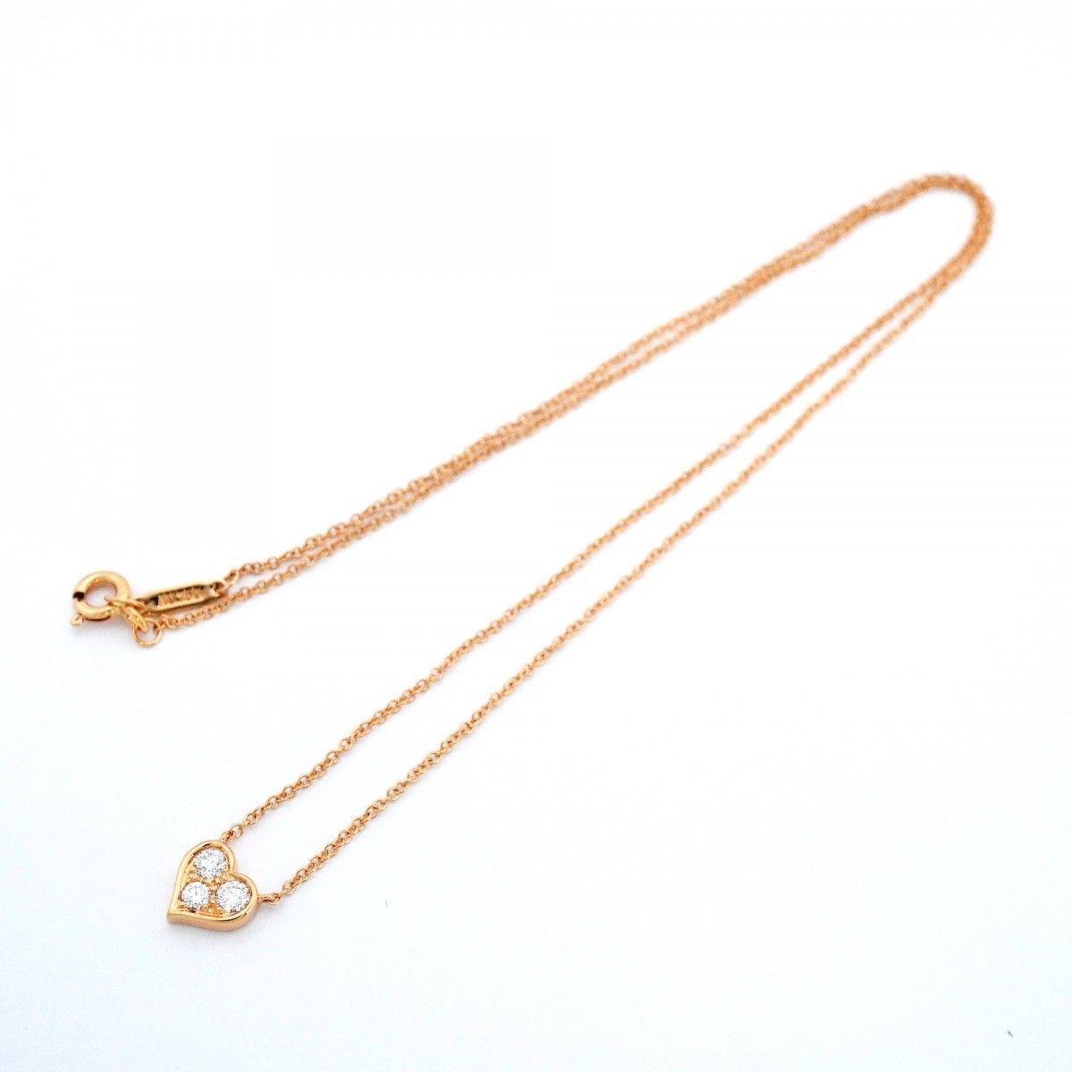 Tiffany & Co Necklace Sentimental Heart 18k Pink Gold Diamond — view 3