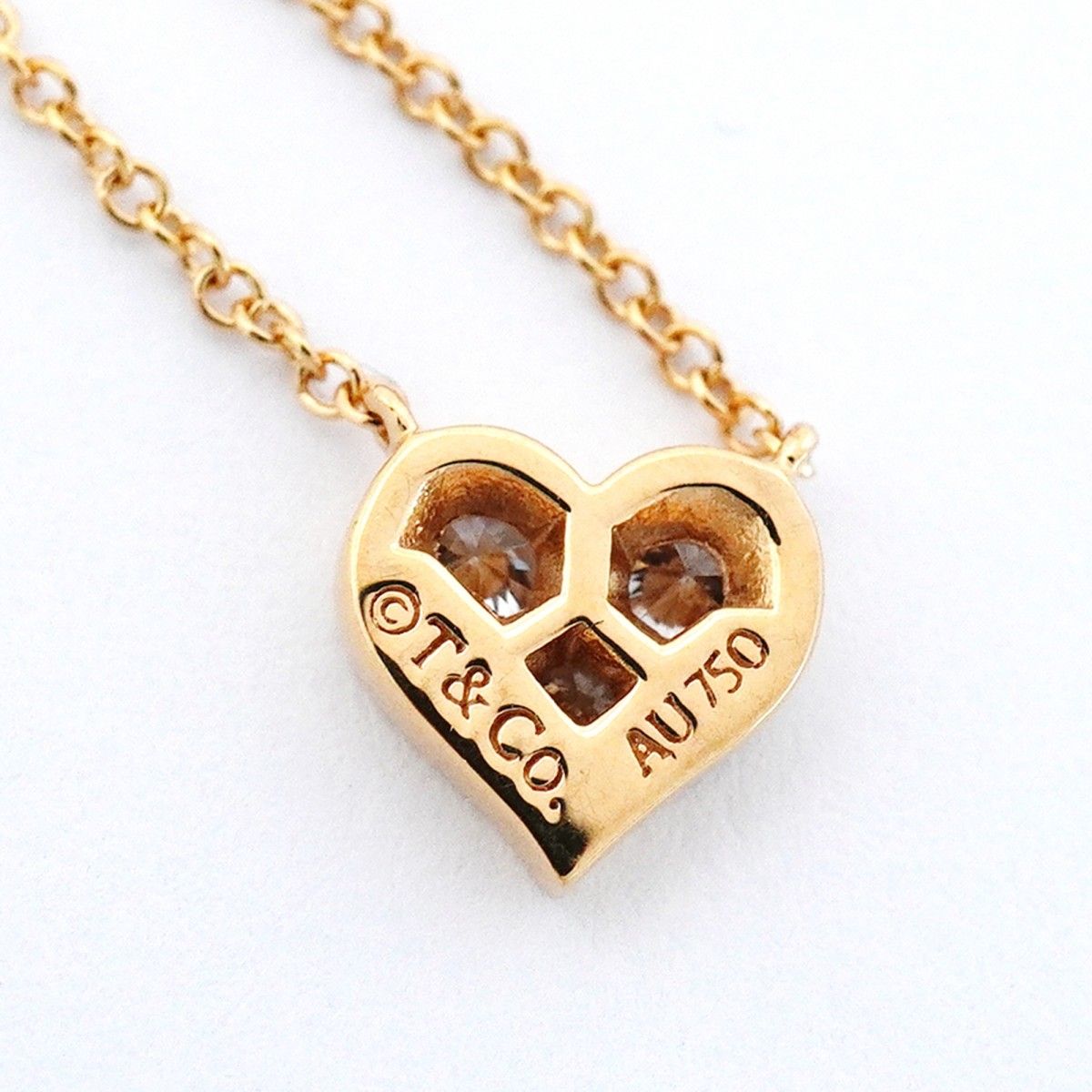Tiffany & Co Necklace Sentimental Heart 18k Pink Gold Diamond — view 6