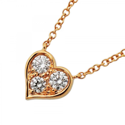 Tiffany & Co Necklace Sentimental Heart 18k Pink Gold Diamond