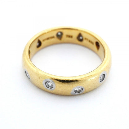 Tiffany & Co Ring Dots 18k Yellow Gold Platinum Diamond — view 3