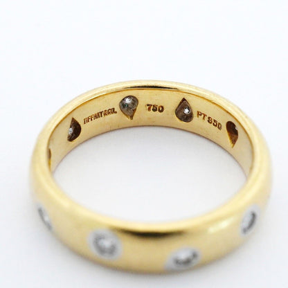 Tiffany & Co Ring Dots 18k Yellow Gold Platinum Diamond — view 4