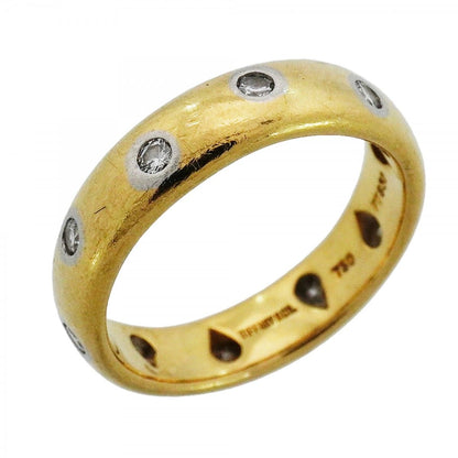 Tiffany & Co Ring Dots 18k Yellow Gold Platinum Diamond