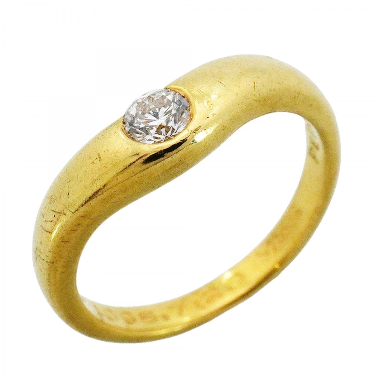 Tiffany & Co Ring T Cube Band 18k Yellow Gold Diamond