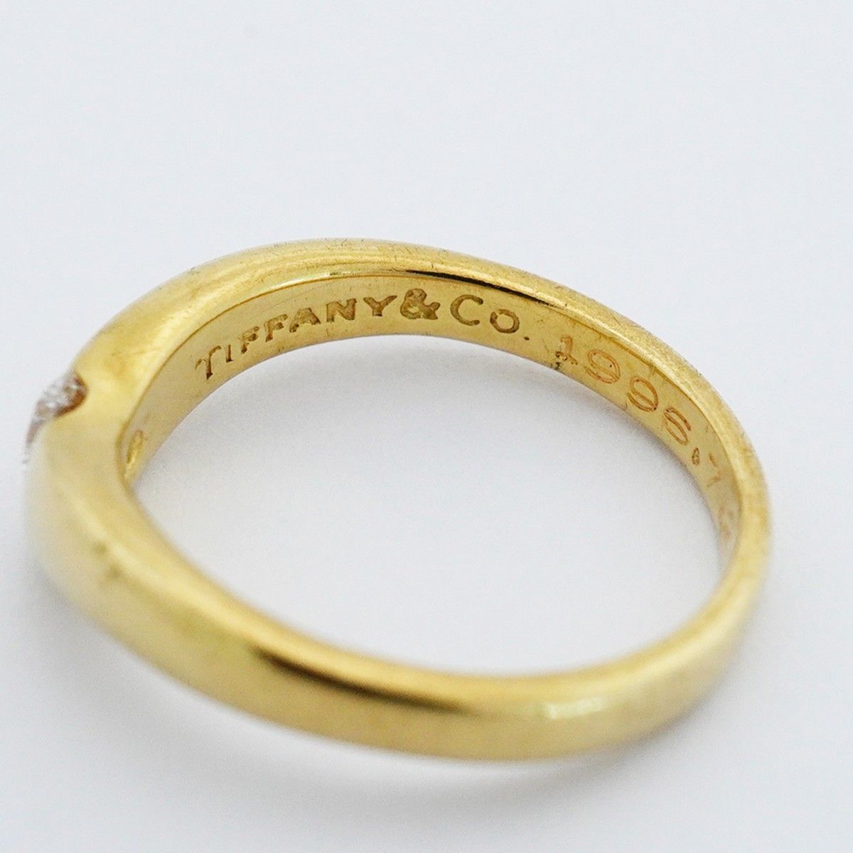 Tiffany & Co Ring T Cube Band 18k Yellow Gold Diamond — view 4
