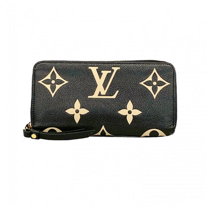 Louis Vuitton Wallet Monogram Empreinte Bicolor Zippy Beige Black Cles