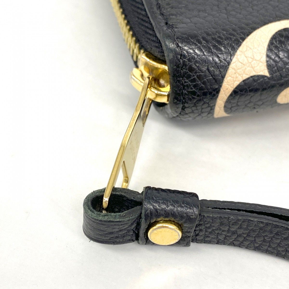 Louis Vuitton Wallet Monogram Empreinte Bicolor Zippy Beige Black Cles — view 9