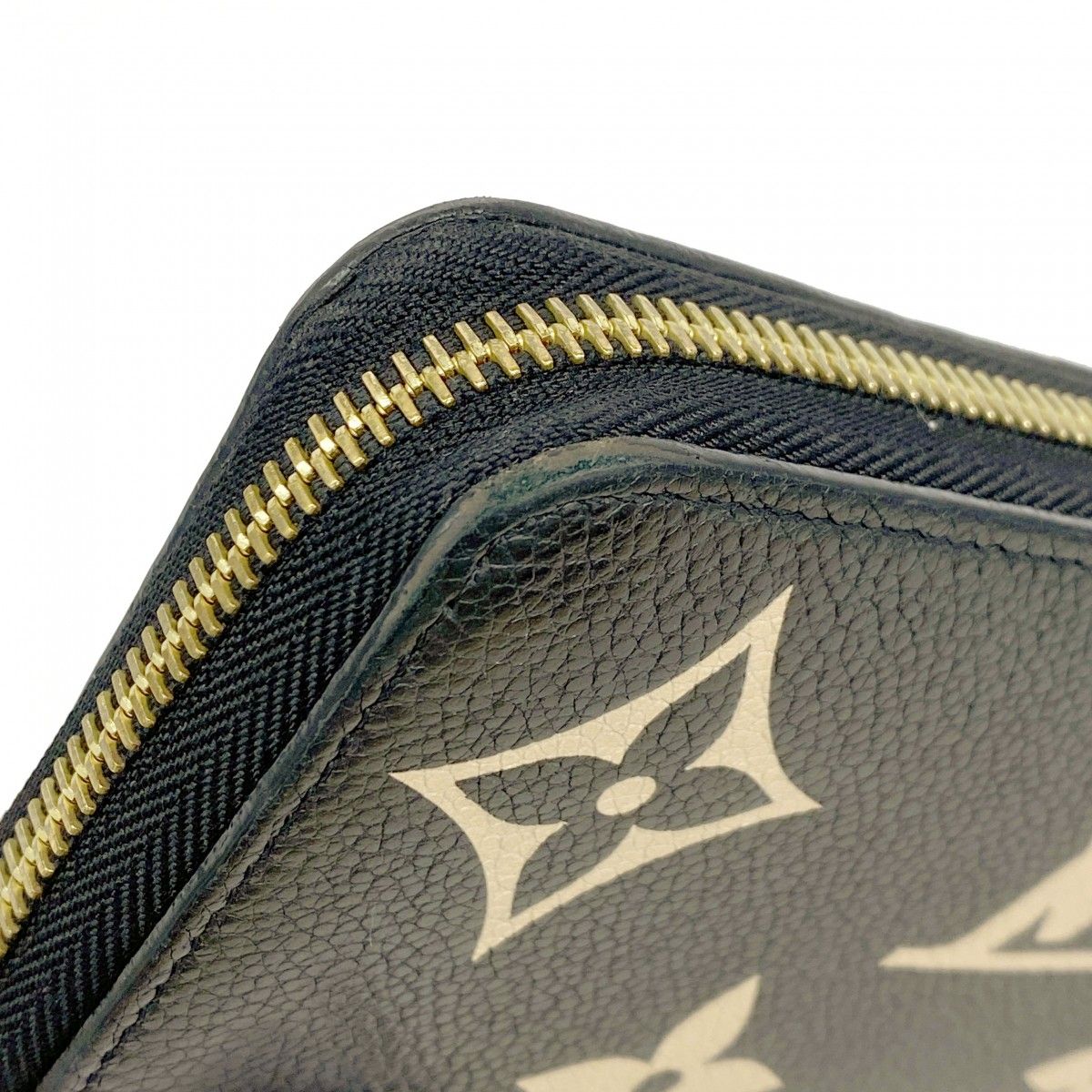Louis Vuitton Wallet Monogram Empreinte Bicolor Zippy Beige Black Cles — view 5
