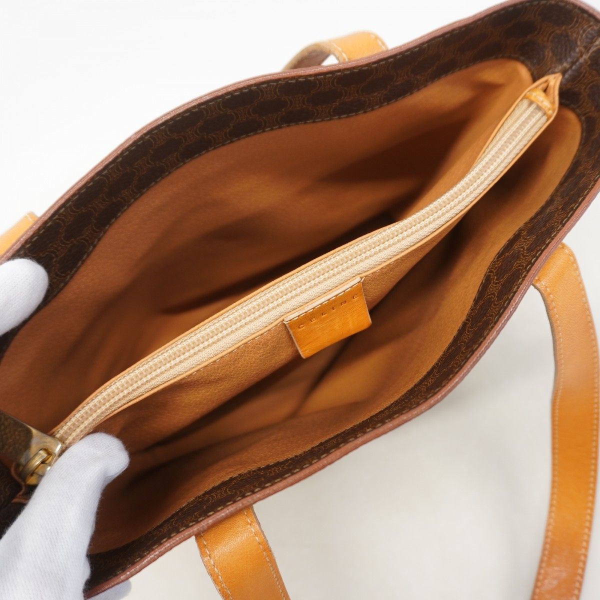 Celine Tote Macadam Brown Gold — view 4
