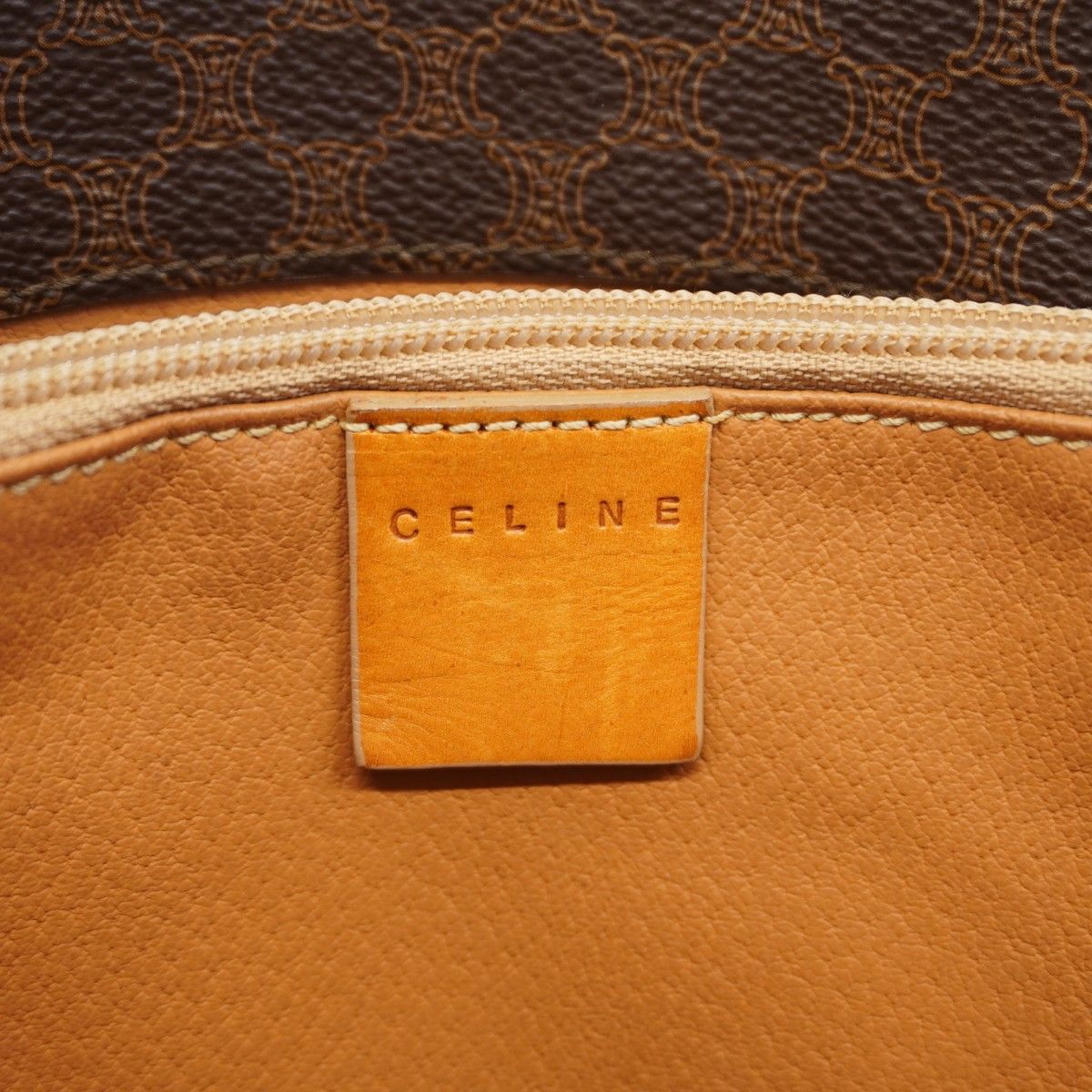 Celine Tote Macadam Brown Gold — view 5