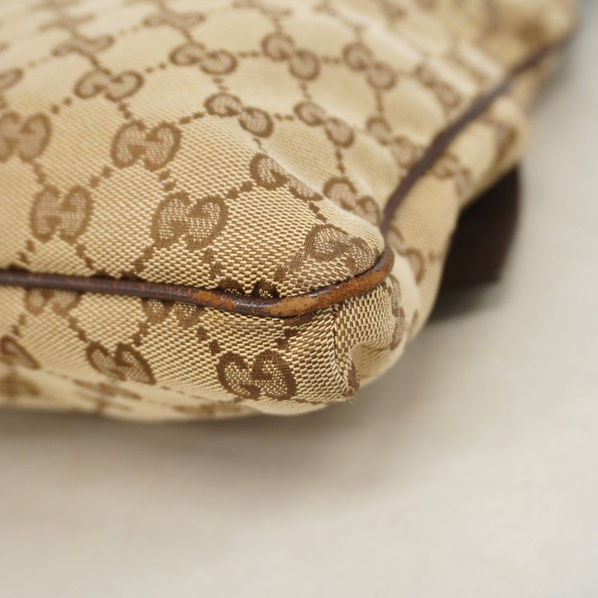 Gucci Shoulder Bag GG Supreme Sherry Line Canvas Brown Beige Silver — view 6