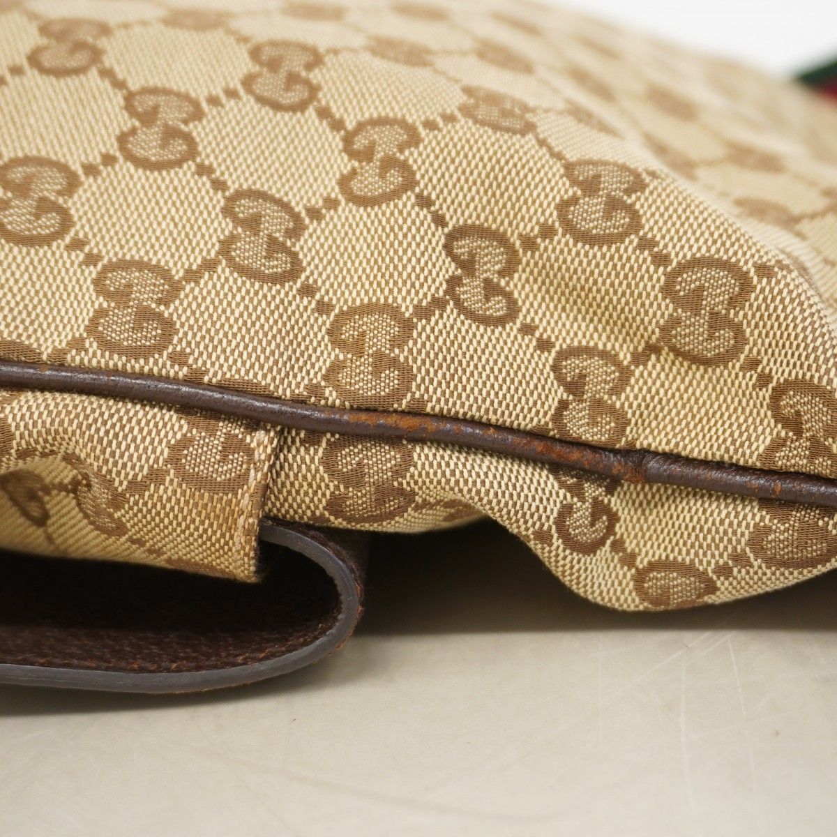 Gucci Shoulder Bag GG Supreme Sherry Line Canvas Brown Beige Silver — view 7