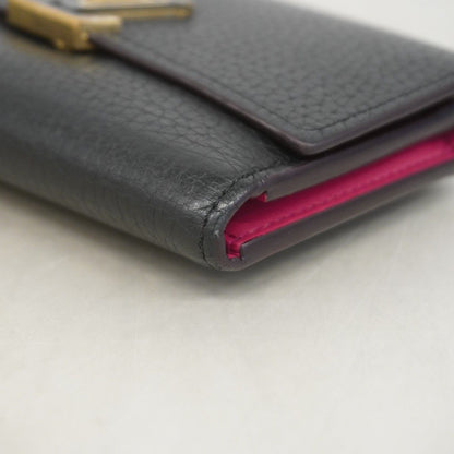 Louis Vuitton Trifold Wallet Taurillon Portefeuille Capucines Compact Noir — view 5