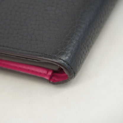 Louis Vuitton Trifold Wallet Taurillon Portefeuille Capucines Compact Noir — view 6