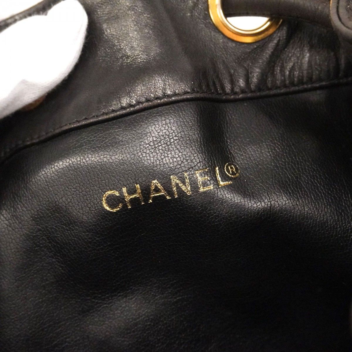 Chanel Shoulder Bag Lambskin Black Gold — view 5