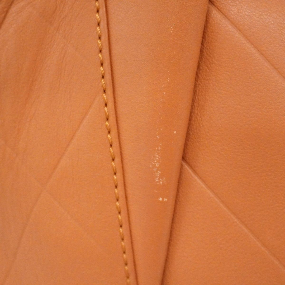 Chanel Handbag Stitch Leather Brown Silver — view 7