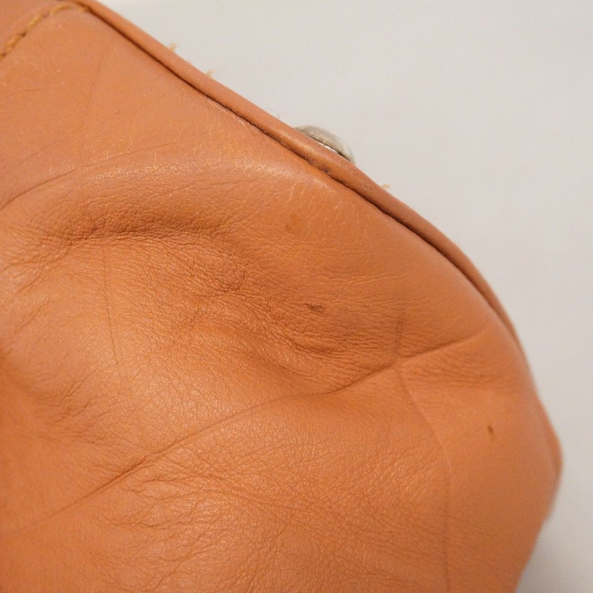 Chanel Handbag Stitch Leather Brown Silver — view 6
