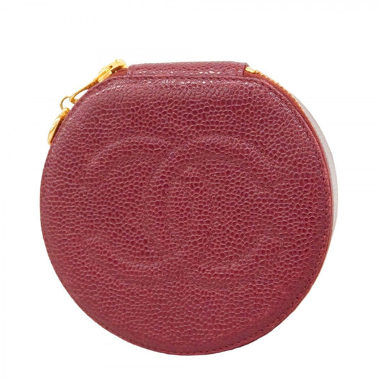Chanel Pouch Caviar Leather Bordeaux Gold
