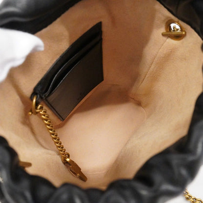 Gucci Shoulder Bag GG Marmont Leather Black Gold — view 4