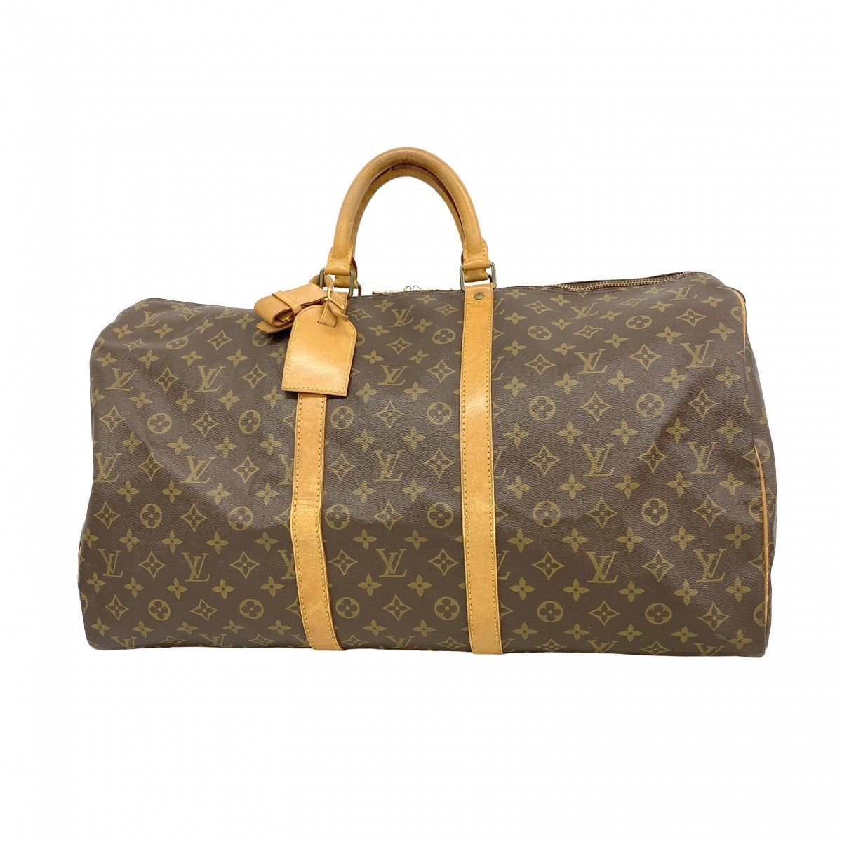 Louis Vuitton Boston Bag Monogram Keepall 55 Brown