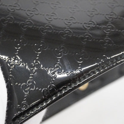 Gucci Shoulder Wallet Micro Guccissima Enamel Black Gold — view 9