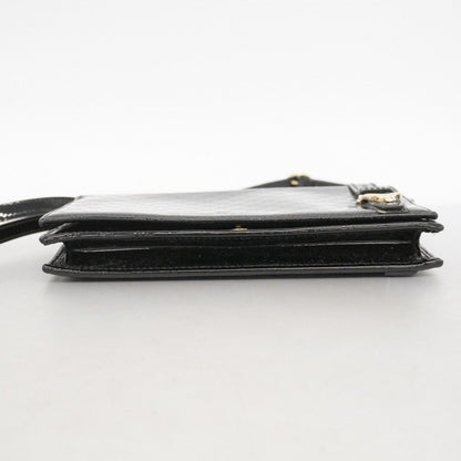 Gucci Shoulder Wallet Micro Guccissima Enamel Black Gold — view 3