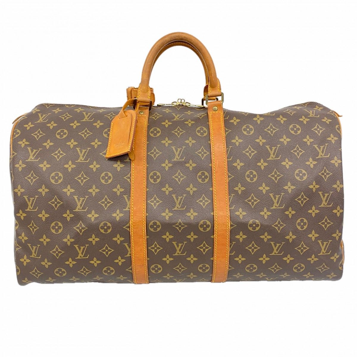 Louis Vuitton Boston Bag Monogram Keepall 55 Brown