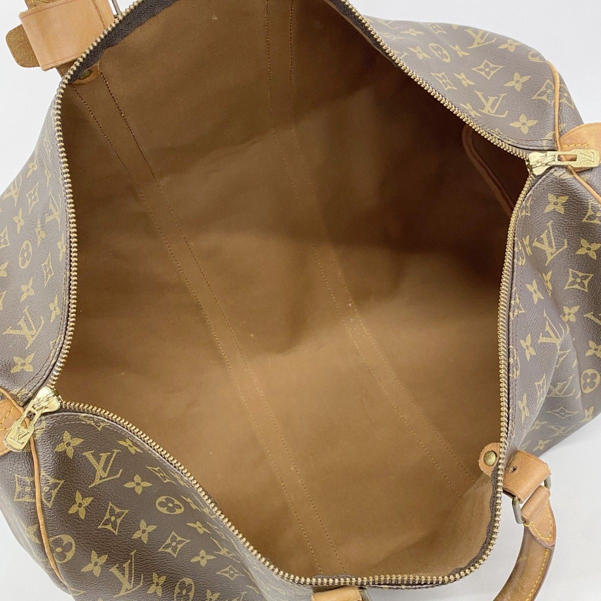 Louis Vuitton Boston Bag Monogram Keepall 55 Brown — view 4