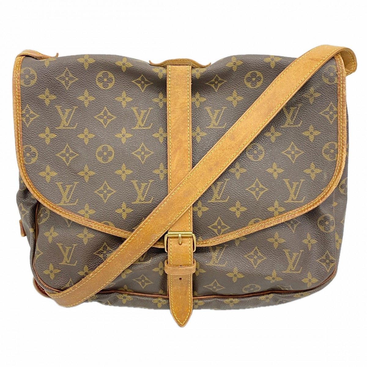 Louis Vuitton Shoulder Bag Monogram Saumur 35 Brown