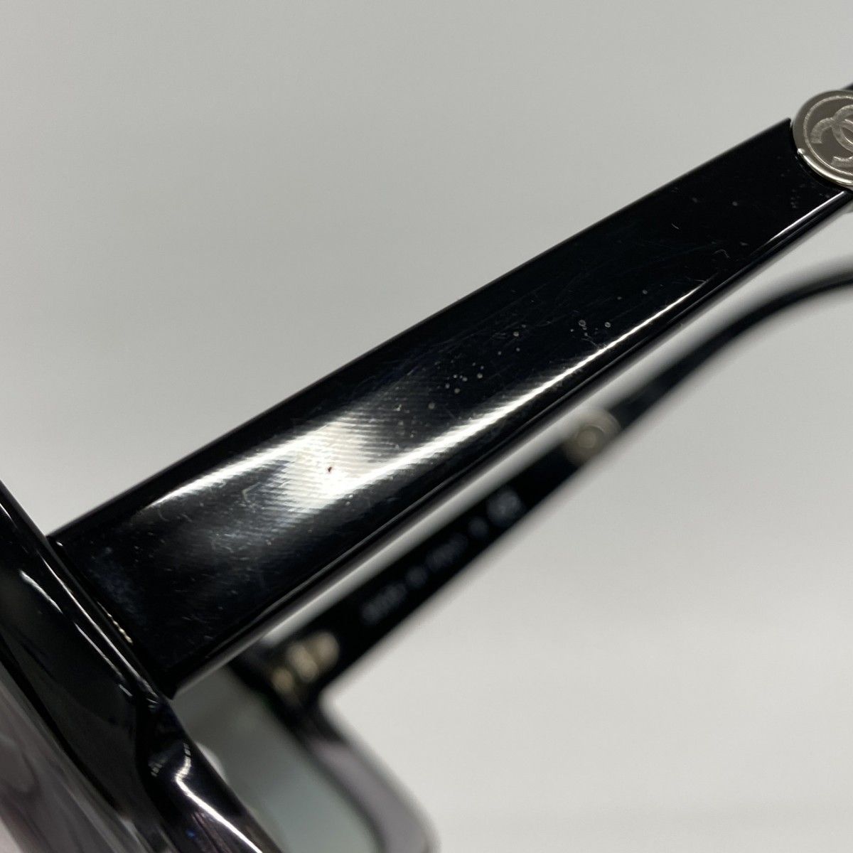 Chanel Sunglasses Acetate Black Silver Eyewear — view 6