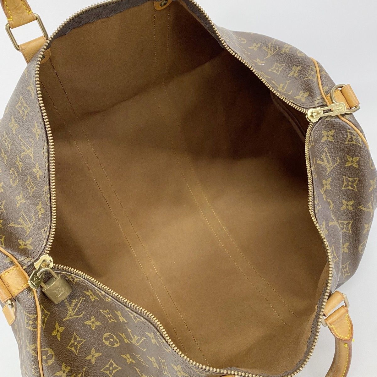 Louis Vuitton Boston Bag Monogram Keepall Bandouliere 55 Brown — view 4
