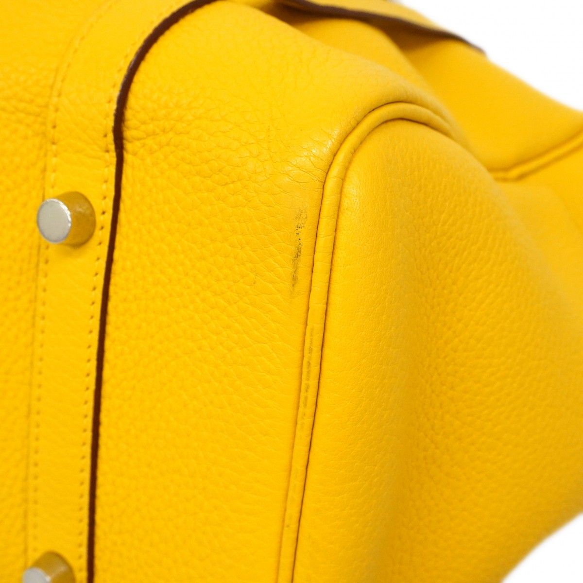 Hermes Handbag Pursangle 35 Taurillon Clemence Soleil Silver — view 6