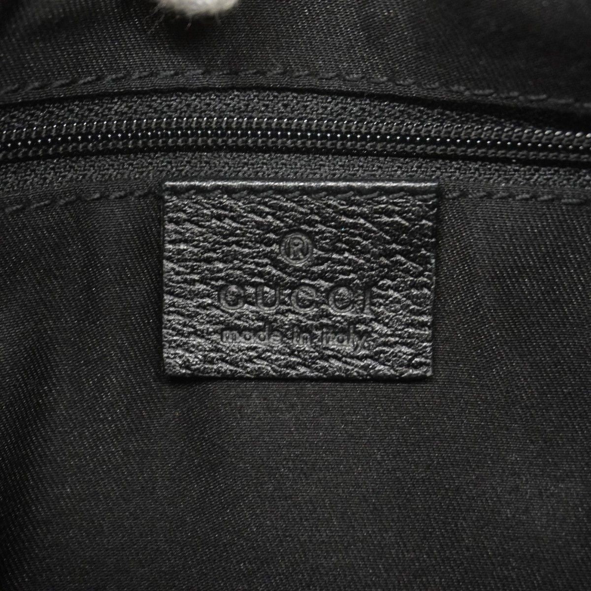 Gucci Shoulder Bag Leather Black Gold — view 5