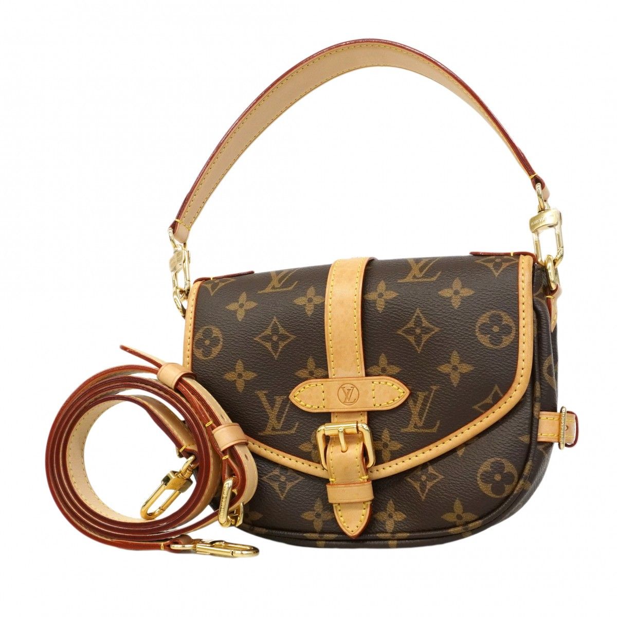 Louis Vuitton Handbag Monogram Saumur BB Brown 2-Way