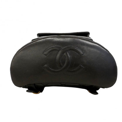 Chanel Backpack Quilted Lambskin Black Gold — view 3