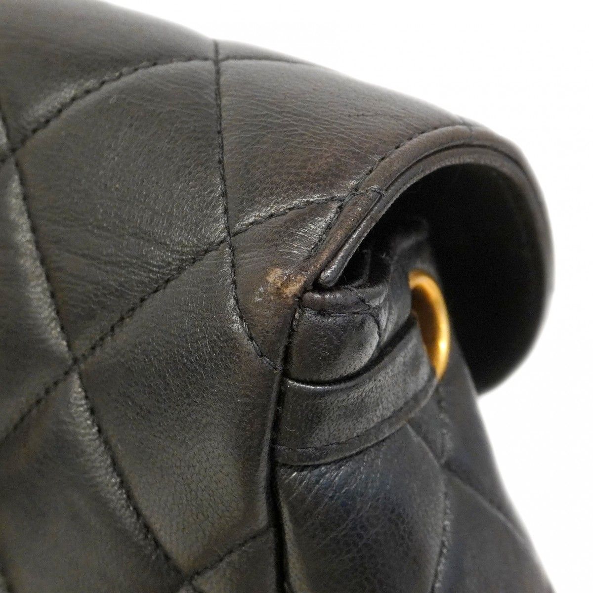 Chanel Backpack Quilted Lambskin Black Gold — view 6