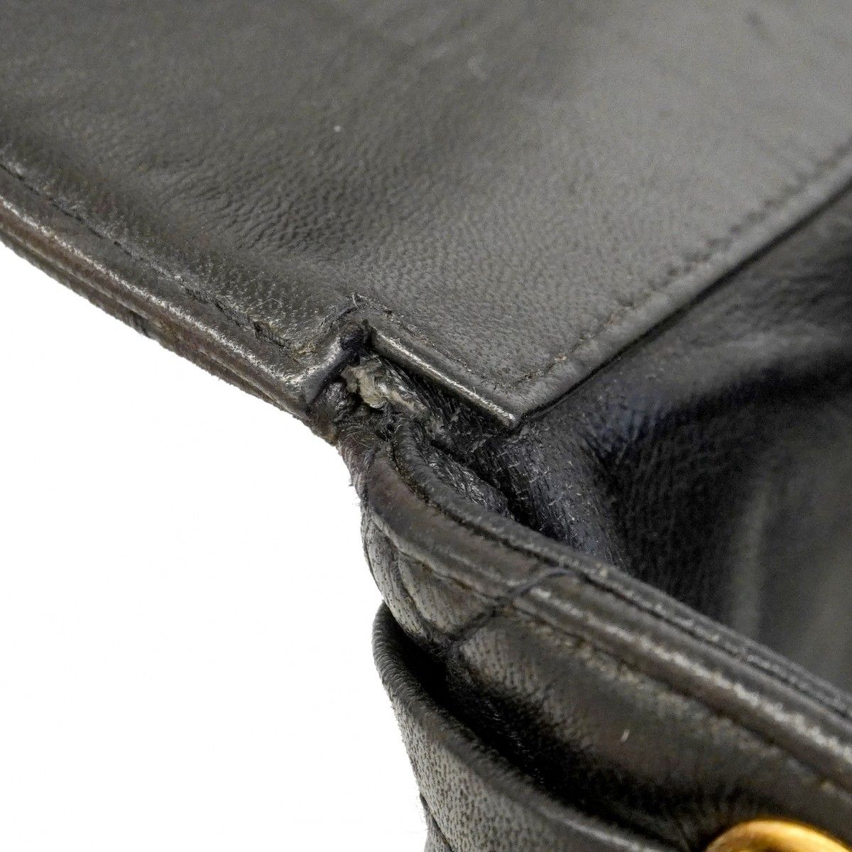 Chanel Backpack Quilted Lambskin Black Gold — view 7