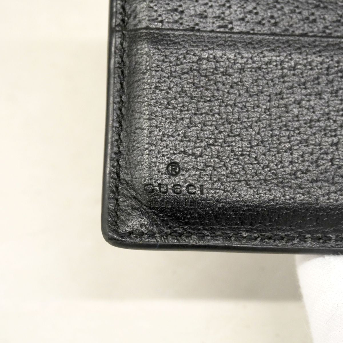 Gucci Wallet Bi Leather Black Gold — view 5