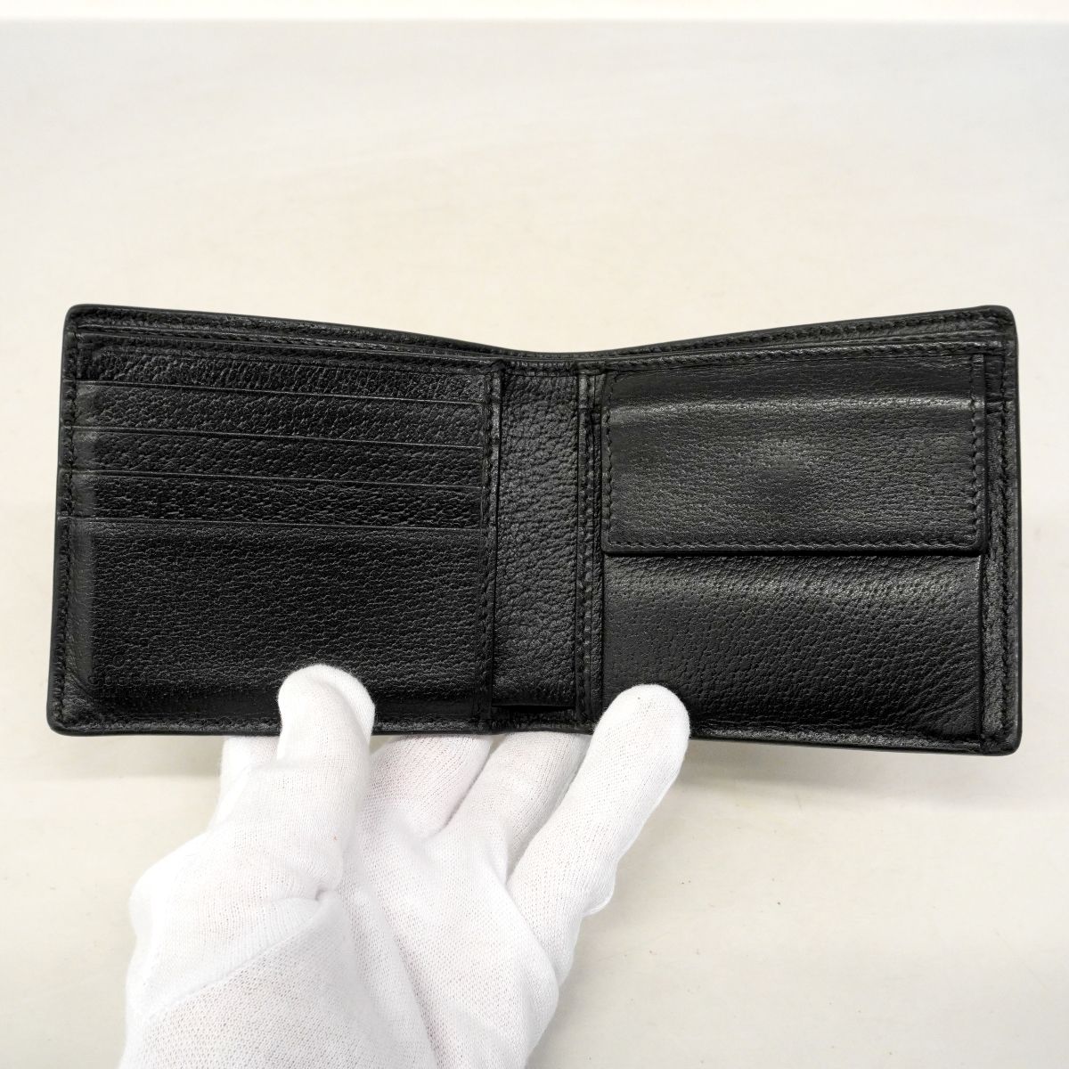 Gucci Wallet Bi Leather Black Gold — view 4