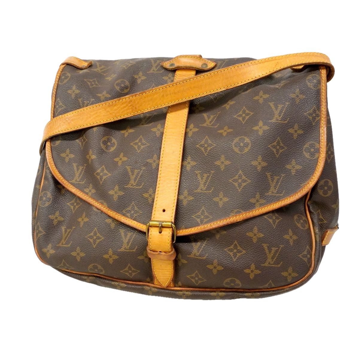 Louis Vuitton Shoulder Bag Monogram Saumur 35 Brown