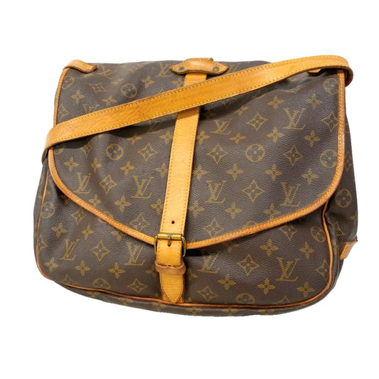 Louis Vuitton Shoulder Bag Monogram Saumur 35 Brown