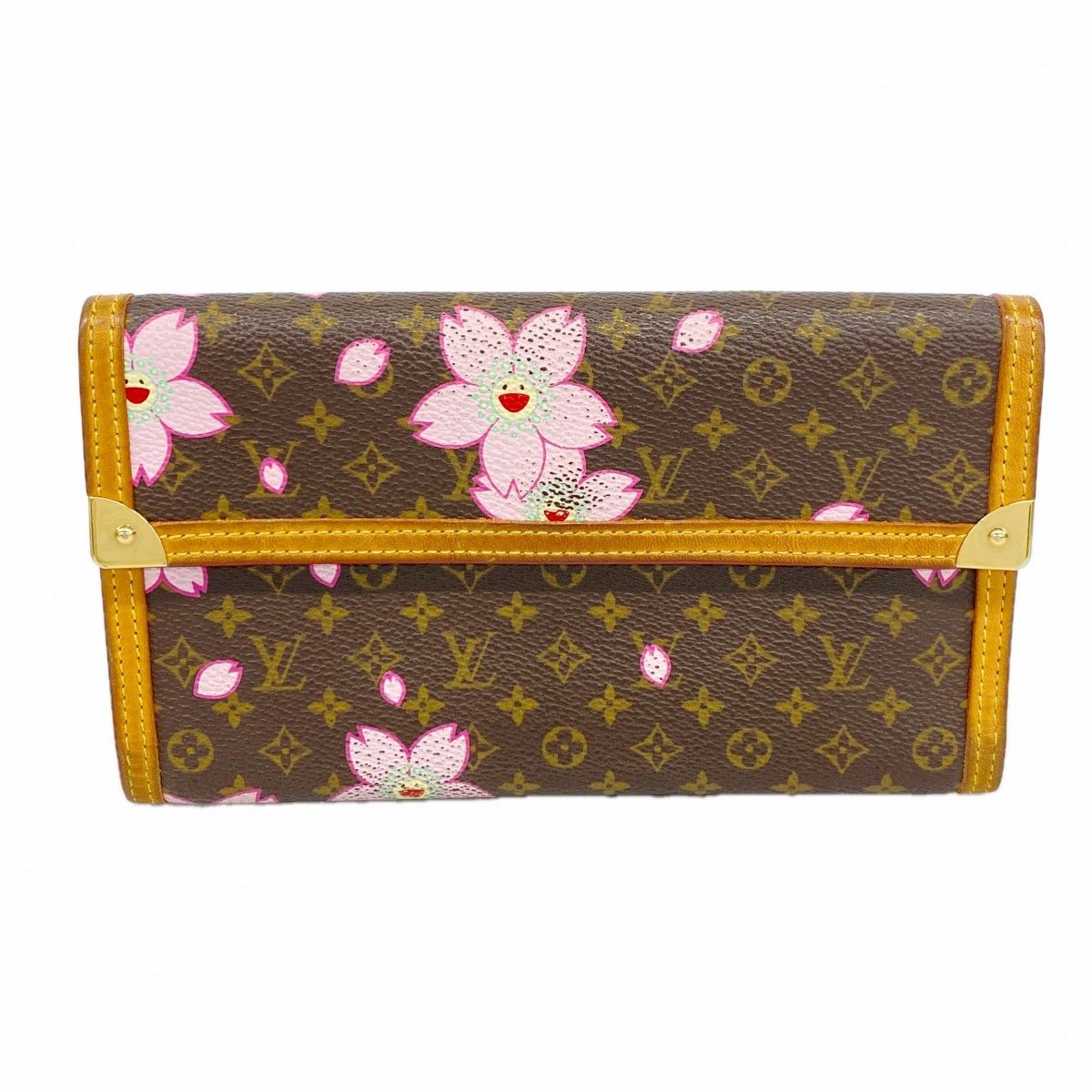 Louis Vuitton Trifold Wallet Monogram Cherry Blossom Porte Tresor International