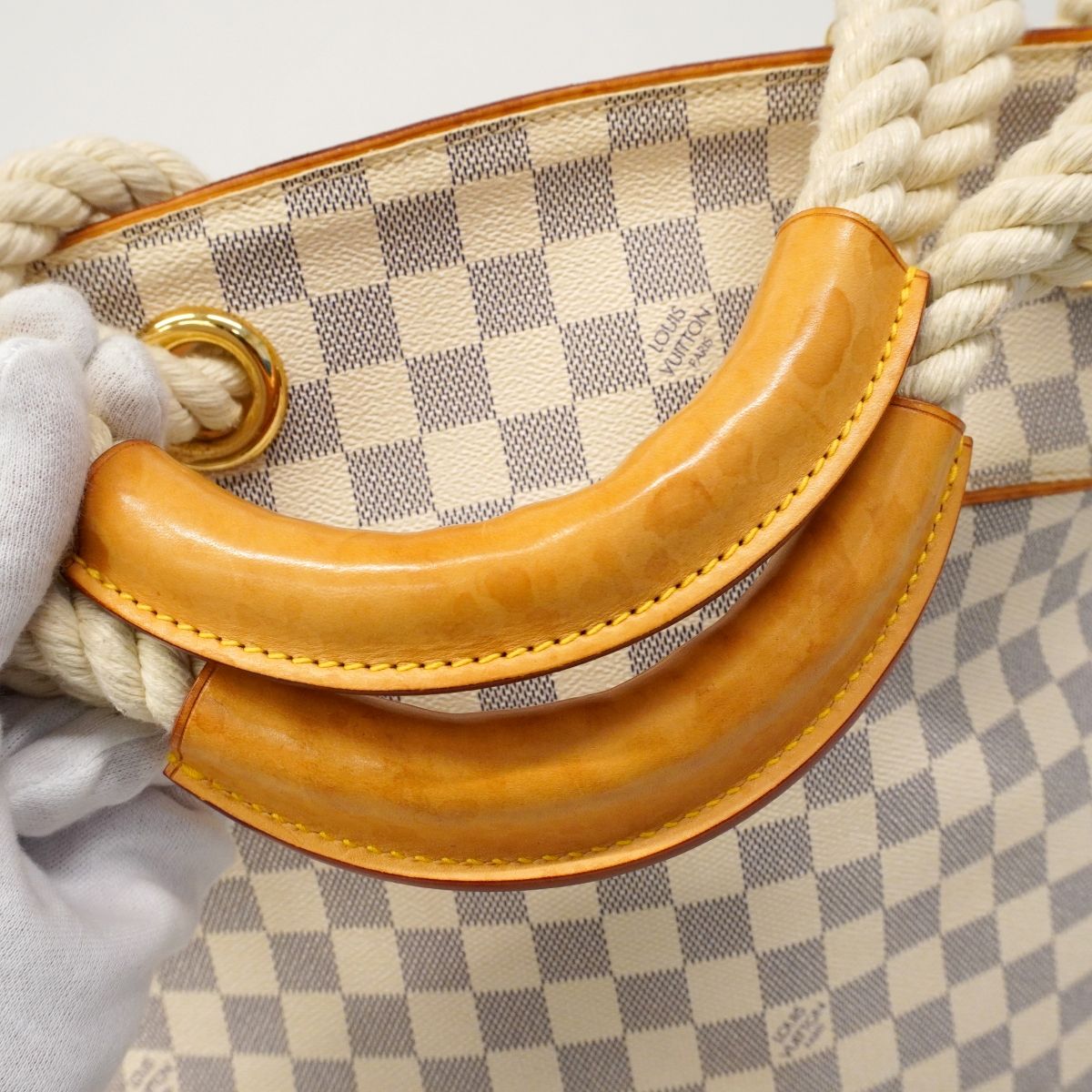 Louis Vuitton Tote Damier Azur Pomplon GM White — view 9