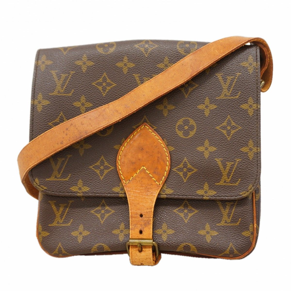 Louis Vuitton Shoulder Bag Monogram Cartouchiere MM Brown