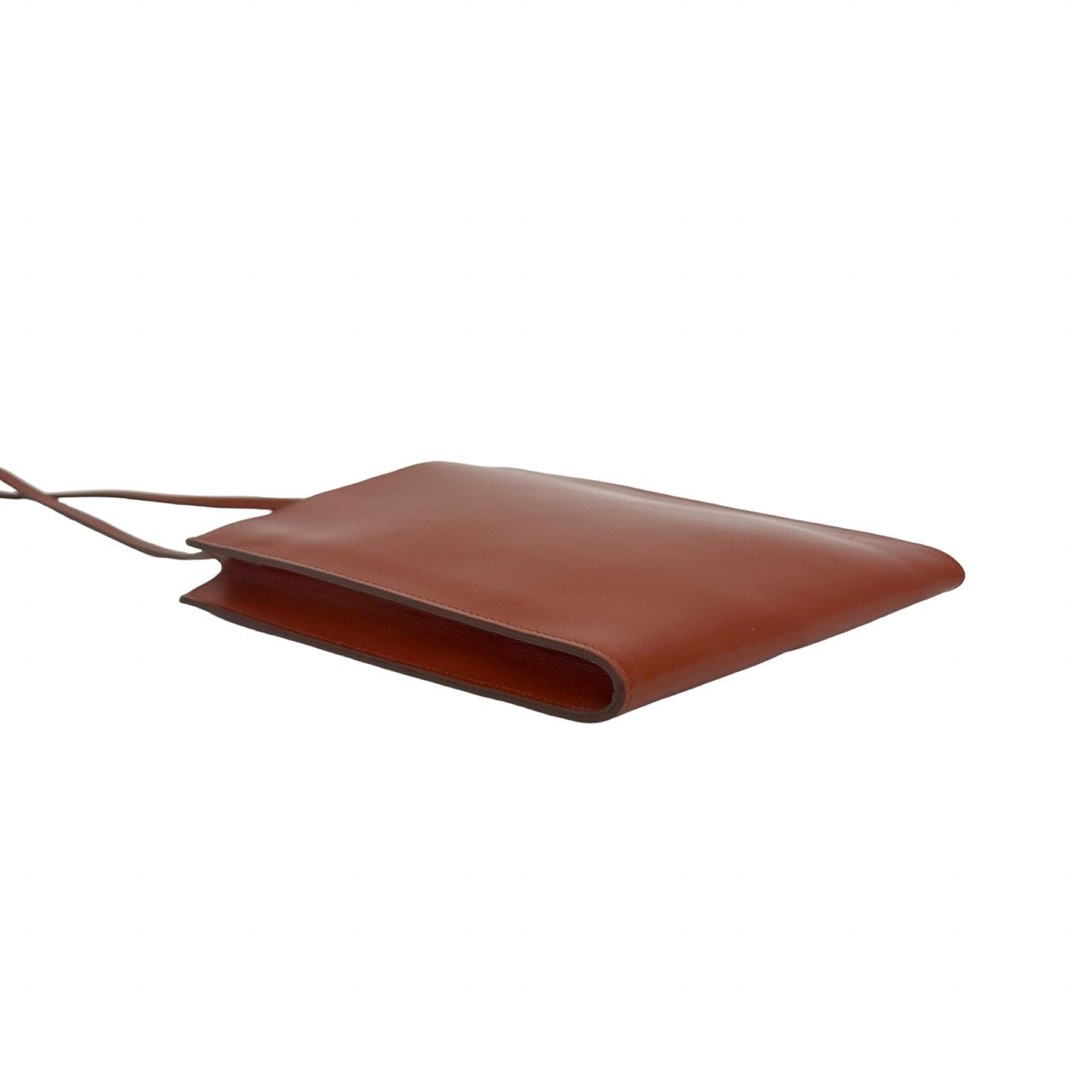 Hermes Omenitu Vintage Leather Shoulder Bag Mini Pochette Crossbody Brown — view 7