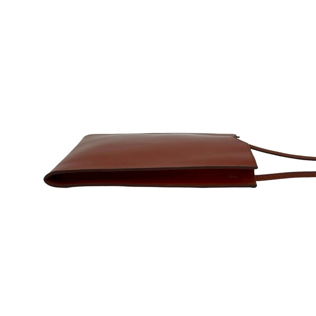 Hermes Omenitu Vintage Leather Shoulder Bag Mini Pochette Crossbody Brown — view 6
