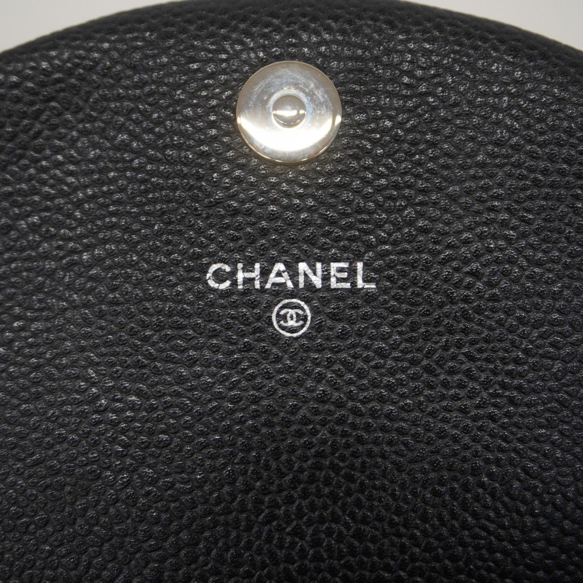 Chanel Shoulder Bag Caviar Leather Black Silver — view 5