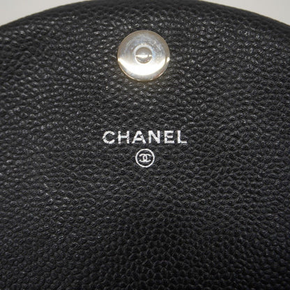 Chanel Shoulder Bag Caviar Leather Black Silver — view 5