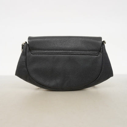 Chanel Shoulder Bag Caviar Leather Black Silver — view 8