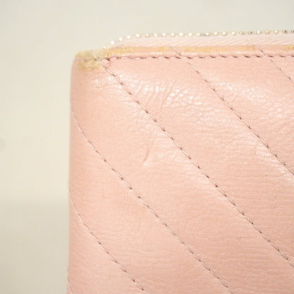 Chanel Wallet Stitch Lambskin Pink Champagne Gold — view 8